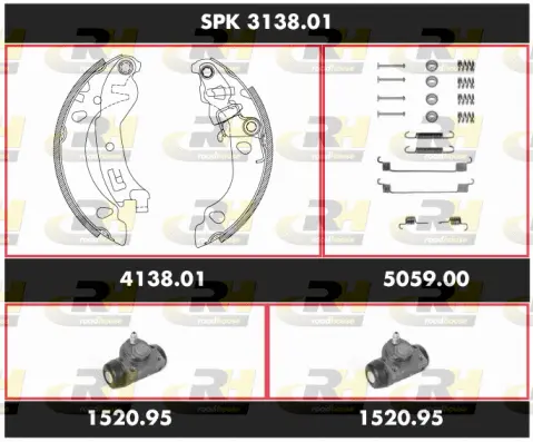 Brake Kit, drum brake (SPK 3138.01)