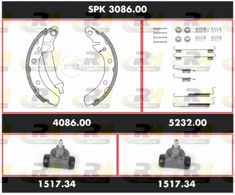 Brake Kit, drum brake (SPK 3086.00)