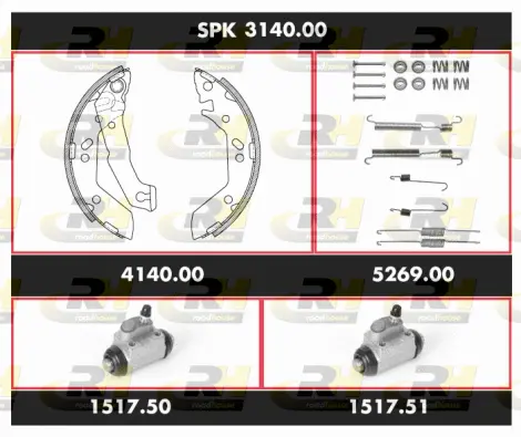 Brake Kit, drum brake (SPK 3140.00)