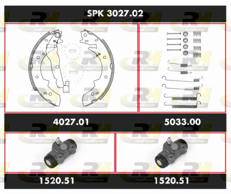 Brake Kit, drum brake (SPK 3027.02)