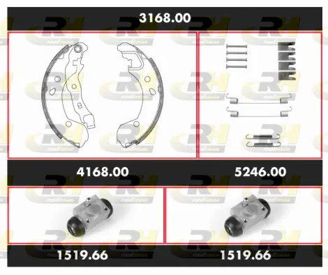 Brake Kit, drum brake (3168.00)