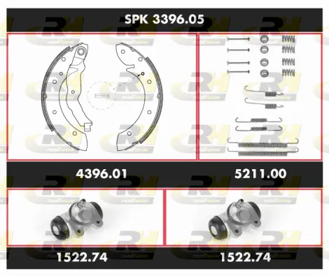 Brake Kit, drum brake (SPK 3396.05)