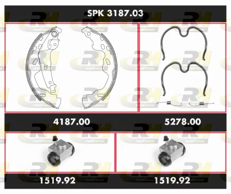 Brake Kit, drum brake (SPK 3187.03)
