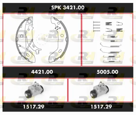 Brake Kit, drum brake (SPK 3421.00)
