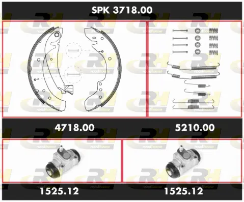 Brake Kit, drum brake (SPK 3718.00)