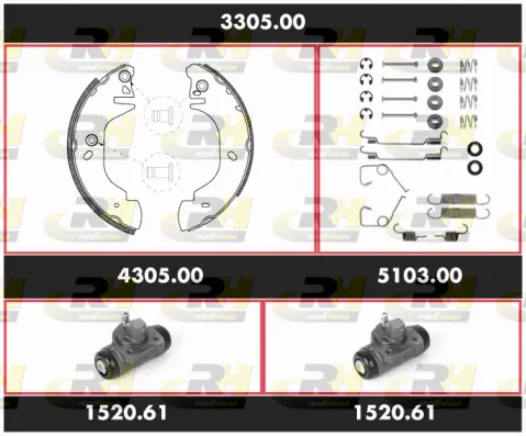 Brake Kit, drum brake (3305.00)