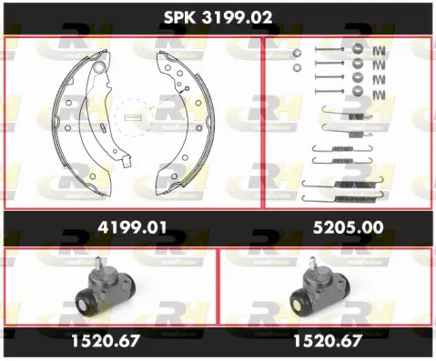 Brake Kit, drum brake (SPK 3199.02)