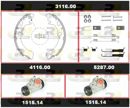 Brake Kit, drum brake (3116.00)