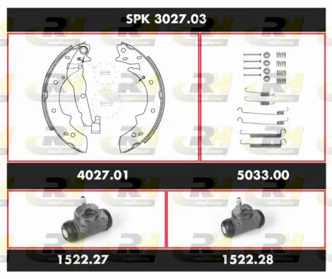 Brake Kit, drum brake (SPK 3027.03)