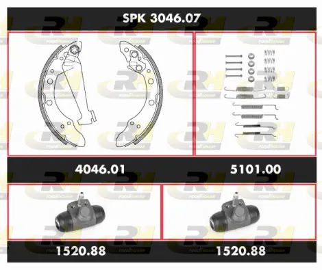 Brake Kit, drum brake (SPK 3046.07)
