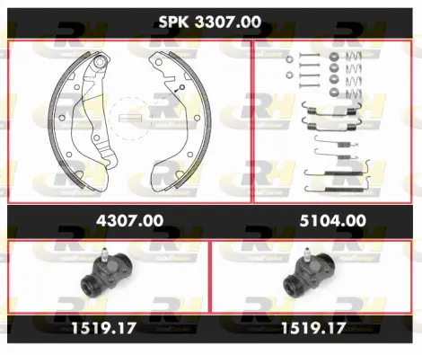 Brake Kit, drum brake (SPK 3307.00)