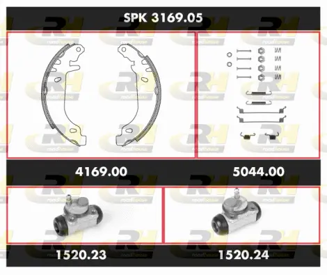 Brake Kit, drum brake (SPK 3169.05)
