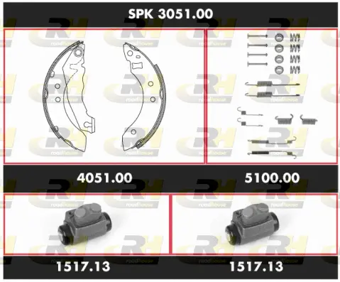 Brake Kit, drum brake (SPK 3051.00)