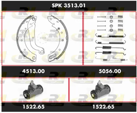 Brake Kit, drum brake (SPK 3513.01)