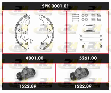 Brake Kit, drum brake (SPK 3001.01)