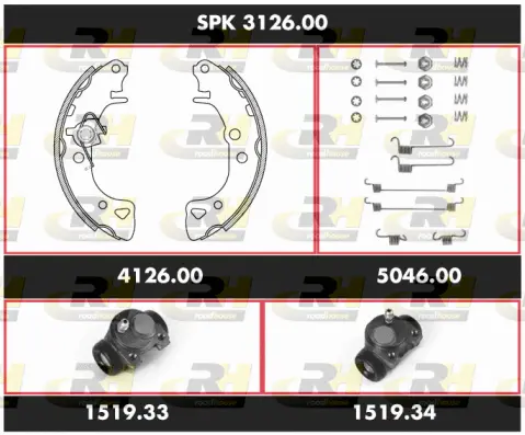 Brake Kit, drum brake (SPK 3126.00)