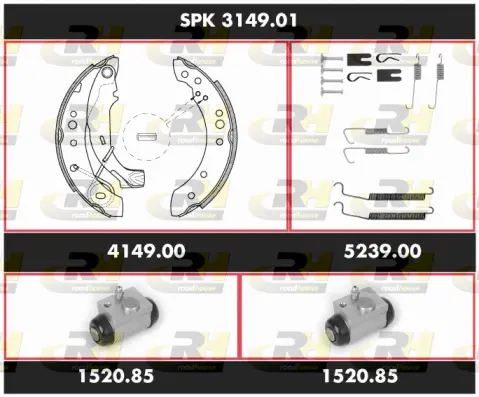 Brake Kit, drum brake (SPK 3149.01)