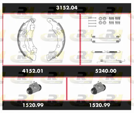 Brake Kit, drum brake (3152.04)