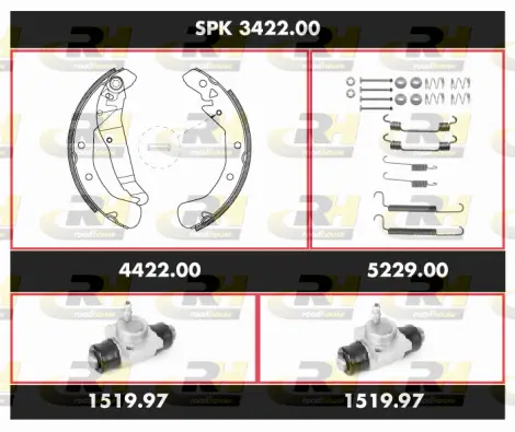 Brake Kit, drum brake (SPK 3422.00)