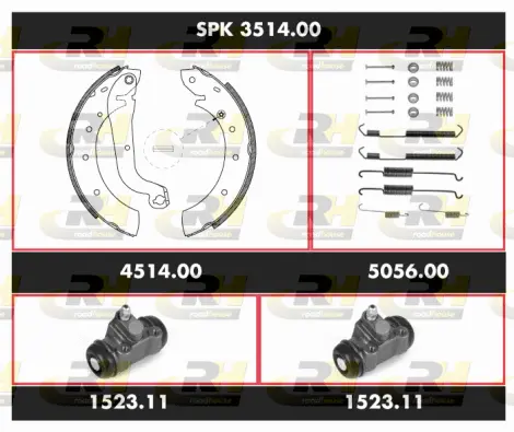 Brake Kit, drum brake (SPK 3514.00)