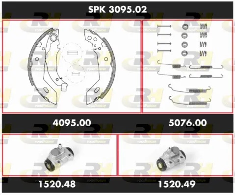 Brake Kit, drum brake (SPK 3095.02)