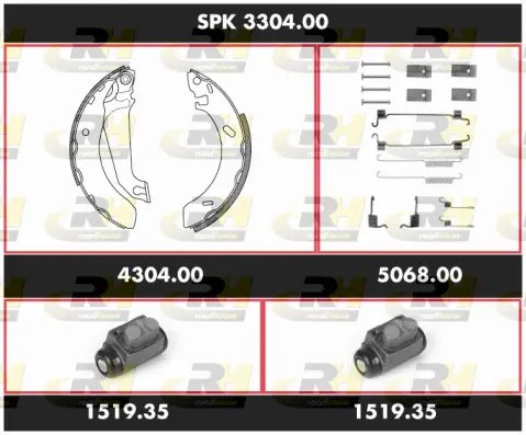Brake Kit, drum brake (SPK 3304.00)