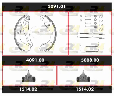 Brake Kit, drum brake (SPK 3091.01)