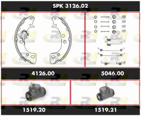 Brake Kit, drum brake (SPK 3126.02)