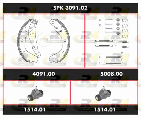 Brake Kit, drum brake (SPK 3091.02)