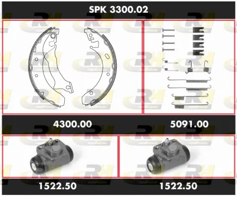 Brake Kit, drum brake (SPK 3300.02)