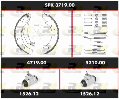 Brake Kit, drum brake (SPK 3719.00)