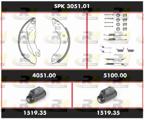Brake Kit, drum brake (SPK 3051.01)