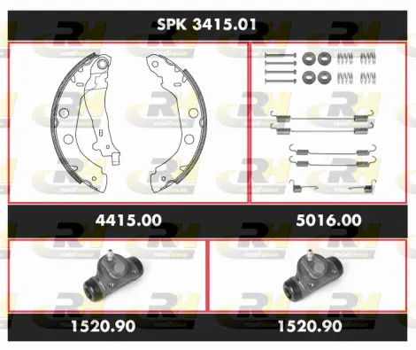 Brake Kit, drum brake (SPK 3415.01)