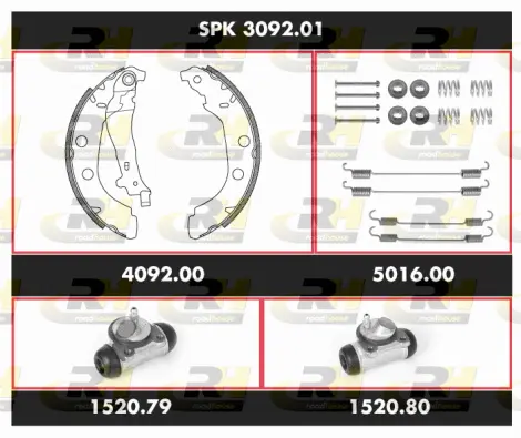 Brake Kit, drum brake (SPK 3092.01)