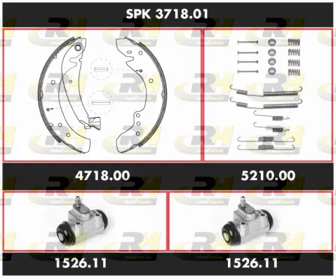 Brake Kit, drum brake (SPK 3718.01)