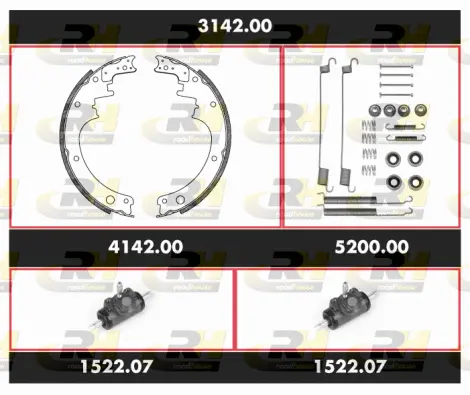Brake Kit, drum brake (3142.00)