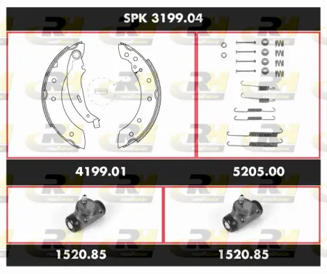 Brake Kit, drum brake (SPK 3199.04)