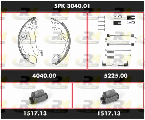 Brake Kit, drum brake (SPK 3040.01)