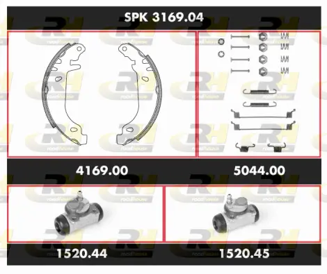 Brake Kit, drum brake (SPK 3169.04)
