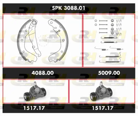 Brake Kit, drum brake (SPK 3088.01)