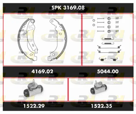 Brake Kit, drum brake (SPK 3169.08)