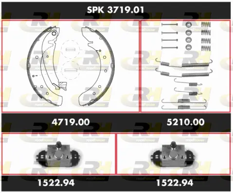 Brake Kit, drum brake (SPK 3719.01)