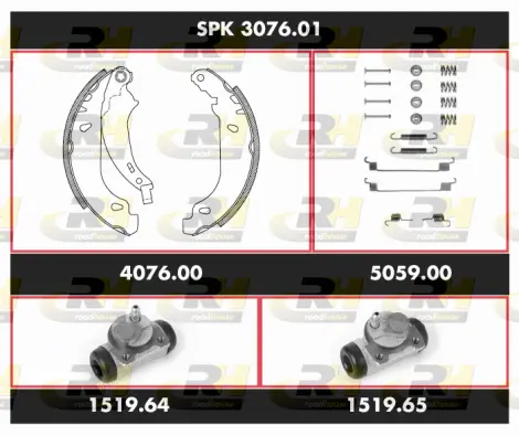 Brake Kit, drum brake (SPK 3076.01)