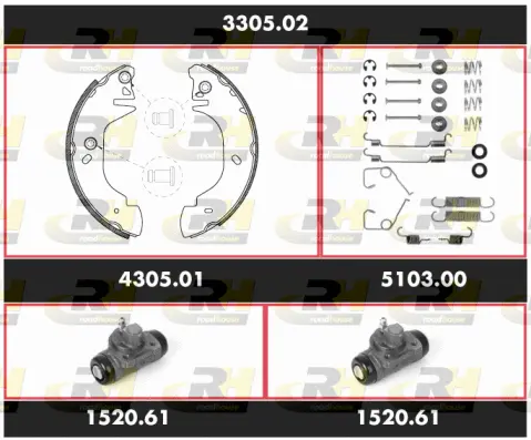 Brake Kit, drum brake (3305.02)