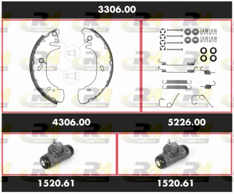 Brake Kit, drum brake (3306.00)