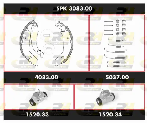 Brake Kit, drum brake (SPK 3083.00)