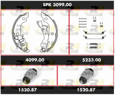 Brake Kit, drum brake (SPK 3099.00)