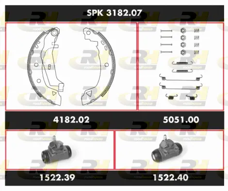 Brake Kit, drum brake (SPK 3182.07)