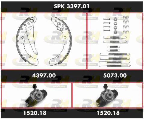 Brake Kit, drum brake (SPK 3397.01)