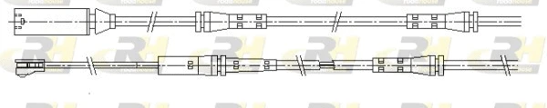 Warning Contact, brake pad wear (001206)